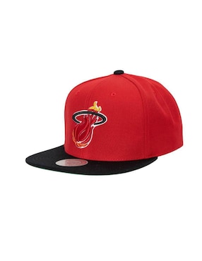 Gorra Con Visera Plana Mitchell & Ness NBA Miami Heats Para Hombre