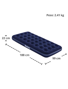 Colchón inflable Bestway 67001 colchoneta pillow top integrada