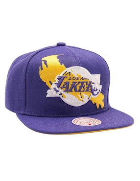 Gorra Visera Plana Snapback Mitchell & Ness NBA Los Angeles Lakers Para Hombre