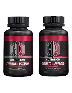 Citrato De Potasio Puro HQ Nutrition 240 Caps En 2 Botes De 120 Capsulas