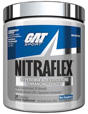 Nitraflex Gat Sport Con L-Arginina Sabor Mora Azul 300 G