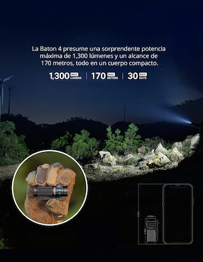 Linterna de mano Olight Baton 4 recargable