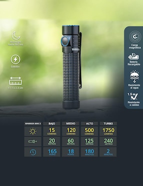 Linterna de mano Olight Warrior mini 3 recargable