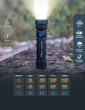 Linterna de mano Olight Seeker 4 recargable