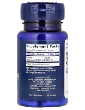 NAD Ribósido NR 100 mg Life Extension con ribósido de nicotinamida de 30 cápsulas