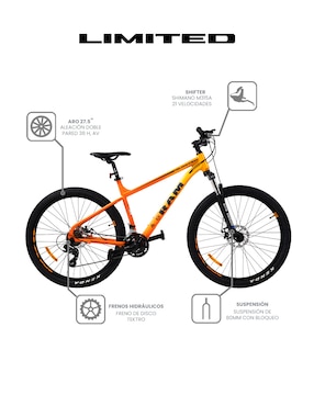 Bicicleta de montaña Ram rodada 27.5 limited unisex