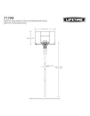 Tablero básquetbol Lifetime funcionamiento manual