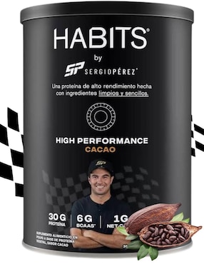 Habits By Sergio Pérez Habits con proteína de soya, aminoácidos sabor cacao de 1.1 kg