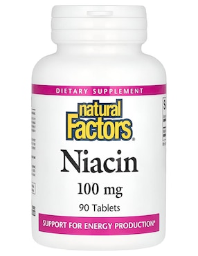 Niacina Natural Factors con Vitamina B3 90 tabletas