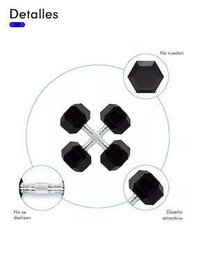Set mancuernas de peso fijo Kitul