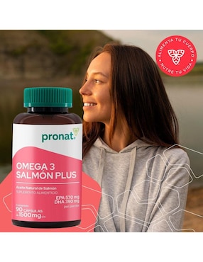 Omega 3 Salmón Plus Pronat con omega 3, aceite de salmón, dha y epa