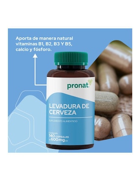 Suplemento Levadura de cerveza Pronat de 140 cápsulas