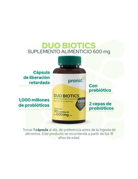 Suplemento Duo Biotics Pronat Pronat de 30 cápsulas