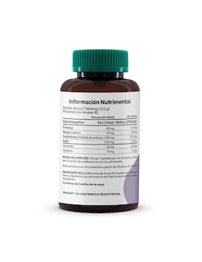 Suplemento Isoflavonas de soya Pronat con isoflavonas de 90 tabletas