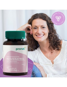 Suplemento Antioxidante con Resveratrol Pronat Pronat con resveratrol de 60 cápsulas