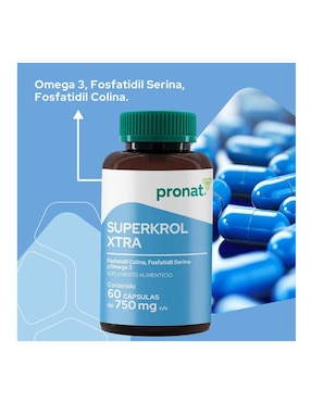 Suplemento SuperKrol Xtra Pronat Pronat con omega 3 de 60 cápsulas