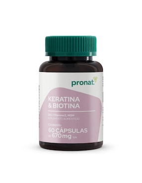 Suplemento Keratina y Biotina Pronat Pronat de 60 cápsulas