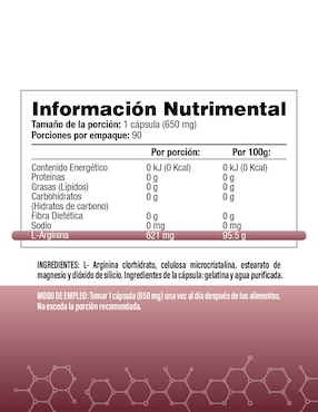 L- Arginina - S&V - Salud & Vida Mx sabor original de 90 cápsulas