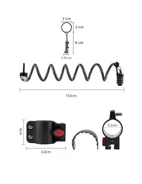 Candado para bicicleta de combinación