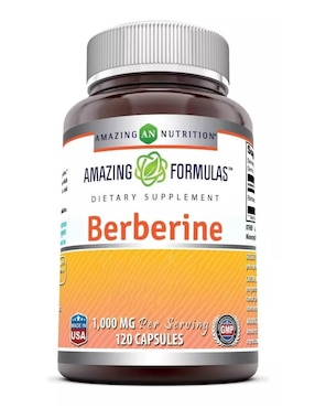 Berberine 1000 Mg Amazing Nutrition Con Berberina Sabor Natural 120 Cap