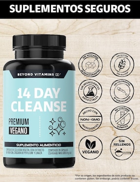 14 Day Colon Cleanse Detox Cascara Sagrada, Probióticos Beyond Vitamins de 28 cápsulas