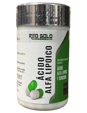 Ácido Alfa Lipoico de con Curcuma Red Gold con multivitamínico y antioxidante de 60 cápsulas
