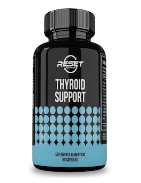 Thyroid Support Reset Nutrition con tirosina magnesio chisandra sabor natural de 60 cápsulas