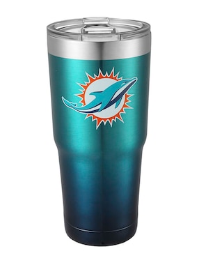 Termo NFL De Acero Inoxidable Miami Dolphins Con Tapa A Presión 650 Ml