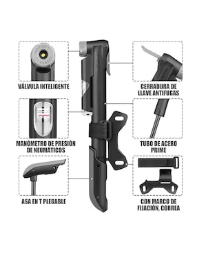 Bomba de aire manual Wünd para ciclismo