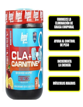 BPI Sports, CLA y carnitina, Ponche de frutas Bpi con aminoácidos y electrolitos sabor ponche de frutas