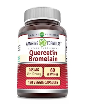 Quercetin Bromelain Amazing Nutrition 120 Cápsulas