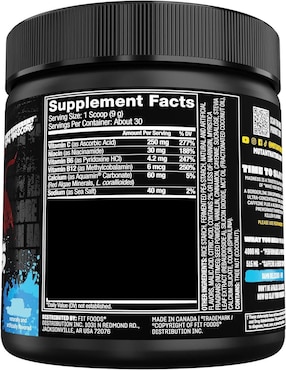 Pre Entreno Mut Madness 30 serv Mutant con l-carnitina sabor ponche de frutas de 200 cápsulas