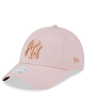 Gorra Visera Curva Snapback New Era Metallic Logo MLB New York Yankees Para Mujer