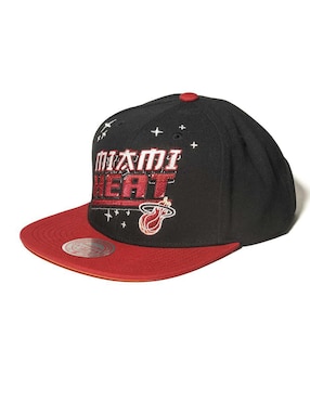 Gorra Visera Plana Correa Ajustable Mitchell & Ness Miami Heats Adulto