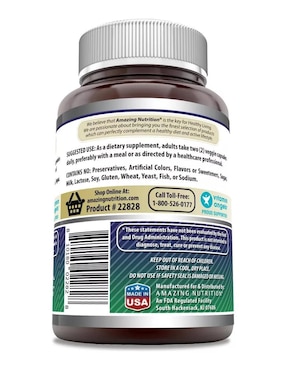 Astragalus Amazing Nutrition con astrágalo sabor natural de 120 cápsulas