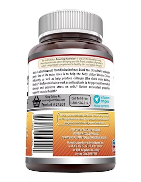Rutin Amazing Nutrition con rutina sabor natural de 200 tabletas