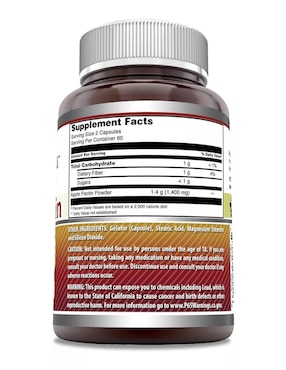 Apple Pectin Amazing Nutrition con pectina de manzana sabor natural de 120 cápsulas