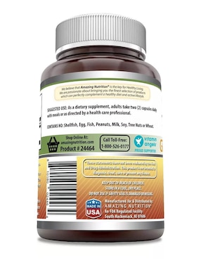 Ginseng Complex Amazing Nutrition sabor natural de 120 cápsulas