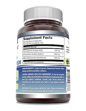 Glucosamine Chondroitin Amazing Nutrition sabor natural de 240 cápsulas