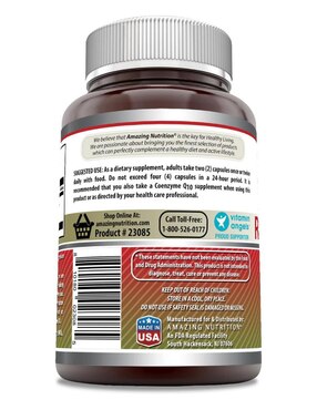 Red yeast rice Amazing Nutrition con arroz de levadura roja sabor natural de 120 cápsulas