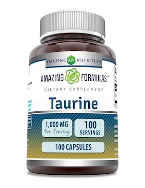 Taurine Amazing Nutrition con taurina sabor natural de 100 cápsulas