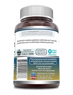 Taurine Amazing Nutrition con taurina sabor natural de 100 cápsulas