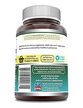 Biotin Amazing Nutrition con biotina sabor natural de 200 cápsulas
