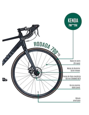 Bicicleta de ruta Gravel rodada 700 Armstrong unisex