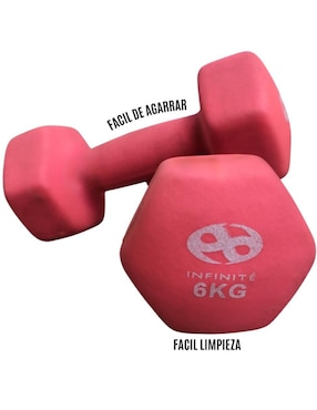 Set mancuernas de peso fijo Infinité 6 kg 2 piezas