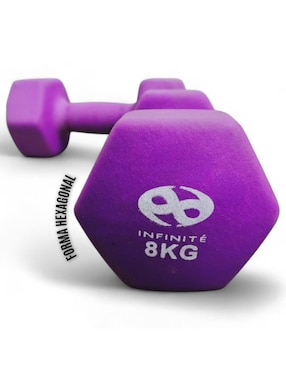 Set mancuernas de peso fijo Infinité 8 kg 2 piezas