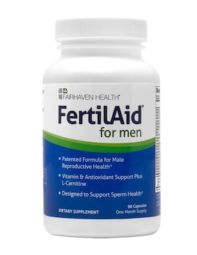 Fertilaid For Men Fertilidad Fairhaven Health con multivitaminico sabor natural de 90 cápsulas