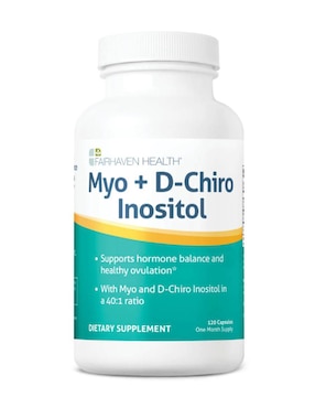 Myo + D Chiro Inositol Fertilidad Fairhaven Health Con Myo-Inositol Y D-Chiro Inositol Sabor Natural