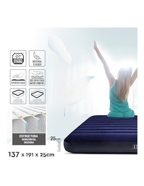 Colchón inflable Intex 64758 colchoneta pillow top integrada