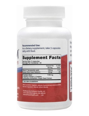 FertileCM Fertilidad Fairhaven Health con vitamina C, calcio, anginina, acetyl, cesteyne sabor natural de 90 cápsulas